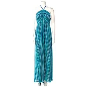 Ramy Brook Turquoise Striped Dress